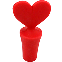 Bouchons de vin en silicone Fackelmann en forme de cœur, capuchons uniques 2,5x4x7cm/25x4x7cm, durabilité, forme, Life Core Classic, divers modèles