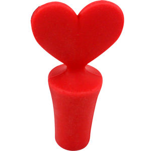 Tapón de silicona en forma de corazón, acero inoxidable, Metal, tamaño personalizado, accesorios para vino, caja de tapón de botella decorativa de Navidad 192 - Product Image 1