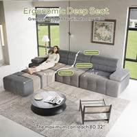 Canapé modulaire compressible, canapé sectionnel flexible pour appartement, salon, meubles gain de place, fourniture d'usine