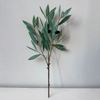 Branches d'olivier artificielles en plastique, tiges de verdure haute simulation pour Thanksgiving, mariage, remplissage de vase, imitation