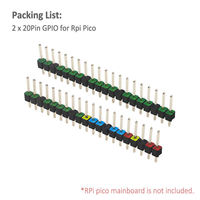 Venta de Fábrica: Conector de Pines Raspberry Pi Pico2 Color, Conector de Pines SMT GPIO de Doble Fila Simple para Raspberry Pi PICO W con Espaciado de 1.0, 1.27, 2.0, 2.54mm