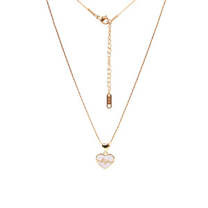 Collier pendentif <span class=keywords><strong>ECG</strong></span> en zircon plaqué or pour femme, chaîne clavicule de fréquence cardiaque pour la Saint-Valentin - Product Image 5