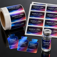 Étiquettes brillantes personnalisées pour petits flacons de peptides, autocollants imperméables pour bouteilles, pour l'emballage d'échantillons, service d'impression QR code et de lots OEM