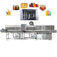 Machine automatique de lavage à haute pression, de stérilisation, de pasteurisation et de séchage pour bouteilles/bocaux/boîtes en plastique ou en verre