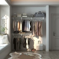 CLOSETART Vente flash : Porte-vêtements moderne, portable et pliable, pour dressing, rangement, armoire, atelier, salon