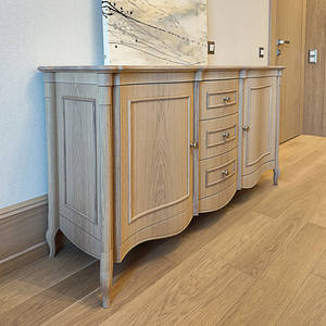 Buffet en bois massif de style américain rétro avec 3 tiroirs pour <span class=keywords><strong>petit</strong></span> appartement, salon, entrée, armoire murale de rangement - Product Image 3