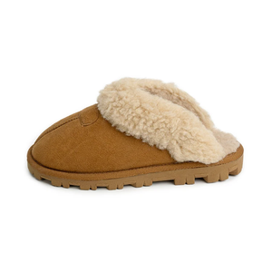 Pantuflas Cálidas <span class=keywords><strong>de</strong></span> Piel Sintética Color Camel con Suela Antideslizante Ligera <span class=keywords><strong>de</strong></span> TPR y Punta Cerrada para Adultos - Product Image 3