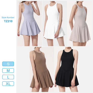 Vestido Deportivo de Tenis, Hermoso Vestido Enterizo con Espalda Cruzada, Traje de Yoga de Alta Intensidad, Mono de Yoga para Gimnasio, Sin Reseñas - Product Image 3