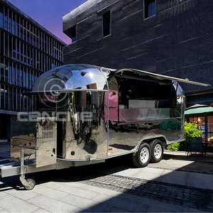 Uk Ireland Europe Standard Street Food Truck Bbq Bar Burger Fast Food Trailer Van Mobile Ice Cream Coffee Cart - Product Image 1