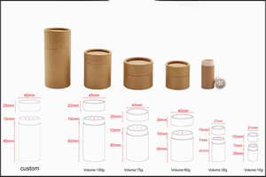 Ống giấy kraft trắng nâu có thể tái chế để khử mùi son dưỡng môi 8G 14g 28g 42g 56g đẩy lên bao bì mỹ phẩm các tông - Product Image 4