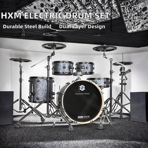 Batería Electrónica Acústica HXM XD-2000-KM de Doble Capa de Acero Inoxidable, Color Natural, Diseño Acústico, Venta Directa de Fábrica, Profesional - Product Image 2