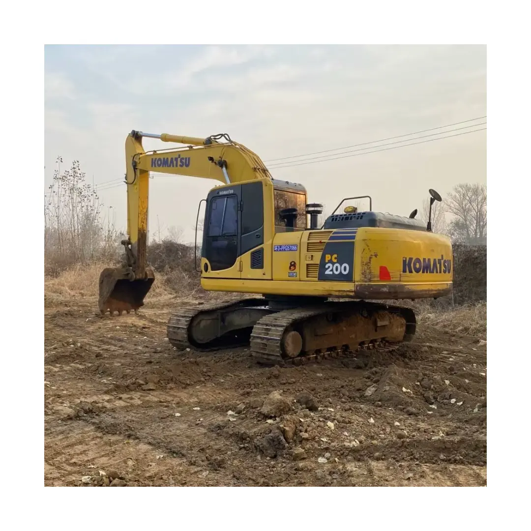 Escavadeira de esteira KOMATSU PC200 original usada Escavadeira de segunda mão para venda