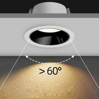 Spot LED encastré anti-éblouissement COB OEM 5W 7W 9W 12W 220V pour plafond, salon et maison