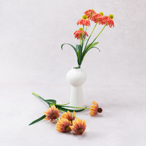 Fleurs artificielles en soie d'échinacée style cryptographique, branche unique, pour mariages, jardins, clôtures, aménagements paysagers, chambre nuptiale - Product Image 5