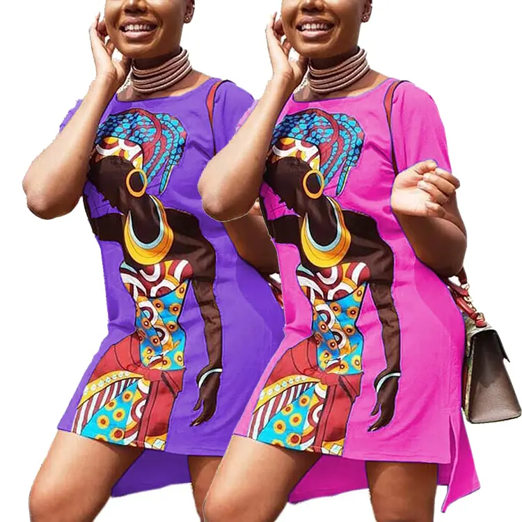 new arrival short sleeve traditional fashion skirts African casual dress summer wear