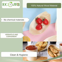 Barquettes alimentaires jetables en bois en gros, multi-tailles, en bois de bouleau naturel, plateaux de service en forme de bateau pour la restauration
