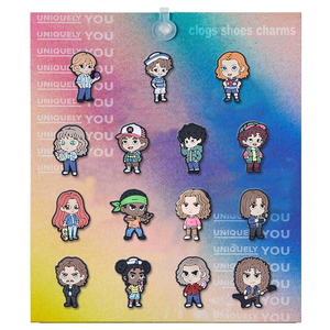 Venta al por Mayor de Nuevos Diseños de Adornos de PVC Suave para Zapatos con Personajes de la Película <span class=keywords><strong>Stranger</strong></span> <span class=keywords><strong>Things</strong></span>, Decoraciones Personalizadas para Zapatos para Regalos Navideños - Product Image 1