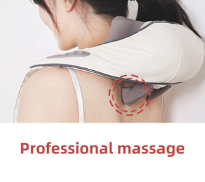 Healthpal-Masajeador eléctrico para el cuello y la espalda, máquina de 6 cabezales para aliviar el dolor, ajustable - Product Image 4