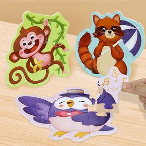 Juego de Rompecabezas Educativo Perfecto para Principiantes, 9 Paquetes de Rompecabezas de Madera con Forma de Animales para Niños Pequeños - Product Image 3