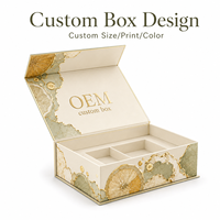 Caja de Regalo Magnética de Cartón Rígido de Lujo, Reciclable, con Impresión Personalizada, para Empaque de Sets de Cosméticos y Cuidado de la Piel de Alta Gama