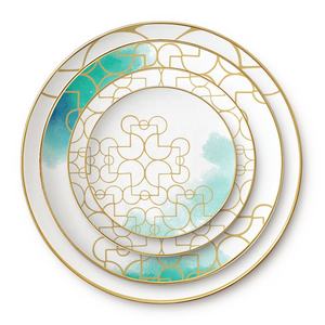 Nouveautés 2025 Service de table en porcelaine osseuse Assiettes en céramique pour mariage - Product Image 1