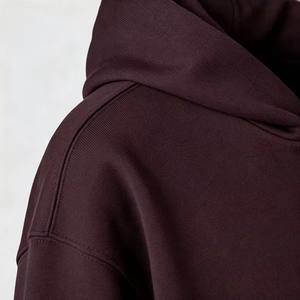 Sweat-shirt en coton à capuche oversize avec logo discret, coupe décontractée minimaliste, texture unique à faible saturation, couleur exclusive - Product Image 6