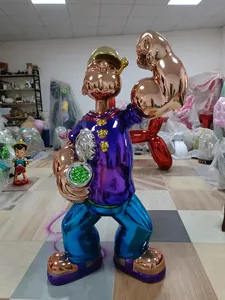 Estatua de Popeye Personalizada Popular de Fibra de Vidrio, Tamaños 40cm, 80cm, 150cm, 180cm, Escultura Creativa de Dibujos Animados Personalizable - Product Image 4