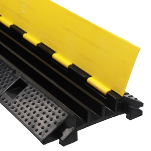 Flexible 1000mm Rubber 3 Channel <strong>Anti</strong>-Pressure <strong>Speed</strong> <strong>Bump</strong> Cable Protector Hump 50mm Height 10-15mph Traffic <strong>Speed</strong> Portable Fixed - Product Image 4