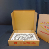 Cajas de pizza corrugadas SP3075 con logotipo y tamaño Los alimentos pueden venir con papel a prueba de grasa