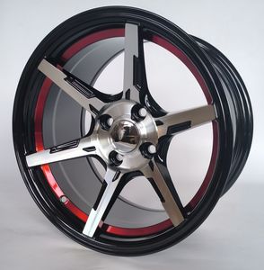 Nuovi Cerchi in Lega di Alluminio <span class=keywords><strong>TAKA</strong></span> da 15 Pollici, ET 15mm, PCD 100mm, Design Concavo, Larghezza 8.5, Zincati, Garanzia 6 Mesi, 4/5 Fori - Product Image 1