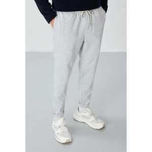 Pantalon de survêtement pour homme gris texturé, coupe standard, 100% coton, tissu éponge français respirant, 82154 - Product Image 3