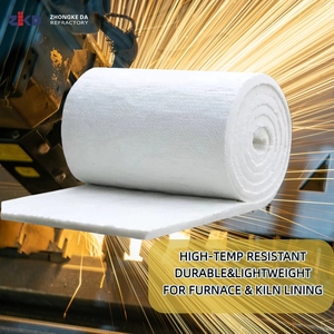 Ceramic Fiber Blanket 1260/1430/1600 For High-Temperature Furnace &amp; Kiln Lining | Fireproof Refractory <strong>Insulation</strong> Material - Product Image 1