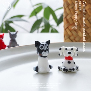 Adorables Ornements Animaux (Teddy, Corgi, Chiot, Chaton, Ours) Créatifs pour la Maison, Artisanat <span class=keywords><strong>en</strong></span> <span class=keywords><strong>Verre</strong></span> <span class=keywords><strong>Soufflé</strong></span> de Dessin Animé, Mini Décorations de Table - Product Image 2