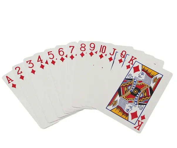 Échantillons gratuits usine personnalisée cartes à jouer Logo Poker ensemble imprimé haute qualité Standard Art papier carte jeu pour jeux pour adultes