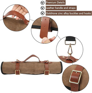 Échantillon gratuit vente en gros de sacs à bandoulière portables pour ustensiles culinaires sac à couteau de chef rembourré professionnel étui à roulettes - Product Image 2