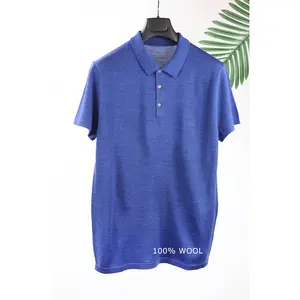 2024 OEM Men's Golf T-shirts Sweater Oversized Knit Polo Tshirts With Logo Custom Logo Printed