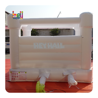 Château gonflable commercial blanc, utilisation humide et sèche