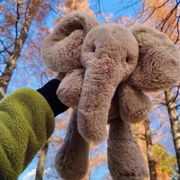 Boneka Gajah Plastik Smiggle Gaya Inggris Ukuran Sedang & Besar, Boneka Plush Lucu