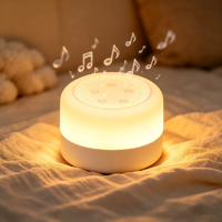 Appareil de Soutien au Sommeil Alimenté par Batterie en Plastique avec 12 Sons Apaisants, Lumière LED RGB et Machine à Bruit Blanc pour le Sommeil et les Voyages