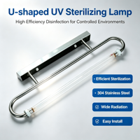 Nouvelle lampe germicide UV à tube courbé avec garantie d'un an pour la purification de l'air des salles blanches industrielles et de laboratoire