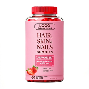 Gomitas para Cabello, Piel y Uñas para Mujeres de Marca Privada, Gomitas de Colágeno Orgánico Veganas Sin Lácteos para la Salud e Inmunidad - Product Image 1