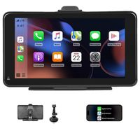 Carplay nirkabel portabel 7 inci, Monitor Mobil Pintar Radio GPS otomatis Android dengan BT FM Tuner penempatan dasbor