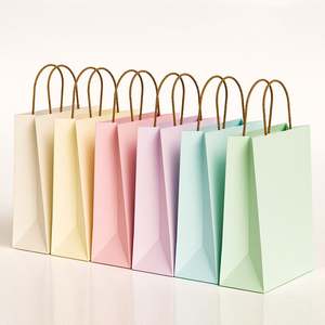 Wholesale Handle Kraft Paper <b>Bag</b> Custom Printing Food Takeaway Packaging Tote Craft Paper <b>Bag</b> Takout Kraft Paper Handle <b>Bags</b> - Product Image 5