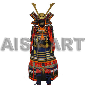 Thủ công quy mô 1:1 Nhật bản áo giáp Samurai mô hình kim loại nhà phố cửa thần phục vụ tiếp viên sơn Bộ sưu tập trang trí - Product Image 4