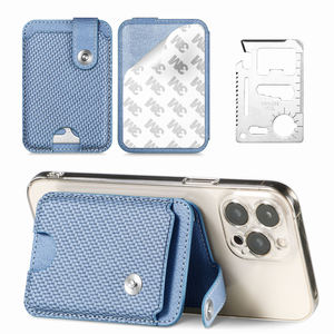 Tarjetero con Adhesivo 3M, Multifuncional, Diseño Personalizado, Patrón Tejido, Cartera de Cuero PU, Universal - Product Image 3