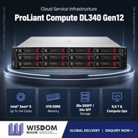 Serveur Rack 2U HPE ProLiant Compute DL340 Gen12 Intel Xeon 6 144 cœurs 4 To DDR5 EDSFF NVMe PCIe Gen5 pour centre de données IaaS PaaS SaaS