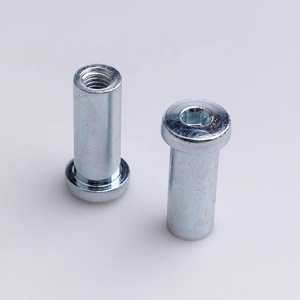 Đồ nội thất kết nối ốc vít M6 thép carbon phẳng Hex ổ cắm đầu ràng buộc tay áo thùng bài nẹp hạt cho giường - Product Image 2