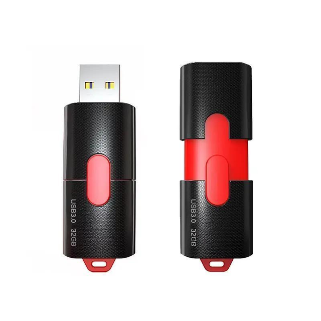 New Bulk Order USB 3.0 Plastic Flash Drive | Push-Pull Design 32GB/64GB | High-Speed Transfer Office Personal Use | 2-Year