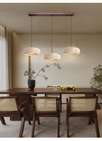 Lustres minimalistes rectangulaires Wabi Sabi, lampes suspendues pour longue table à manger, lampe suspendue en travertin LED, lustre créatif