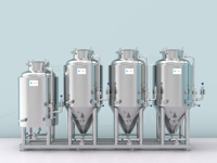 Cuve de Fermentation Conique Personnalisable 200L pour Brasserie, en Acier Inoxydable 304 avec Couche d'Isolation PU et Enveloppe à Cavités, en Promotion